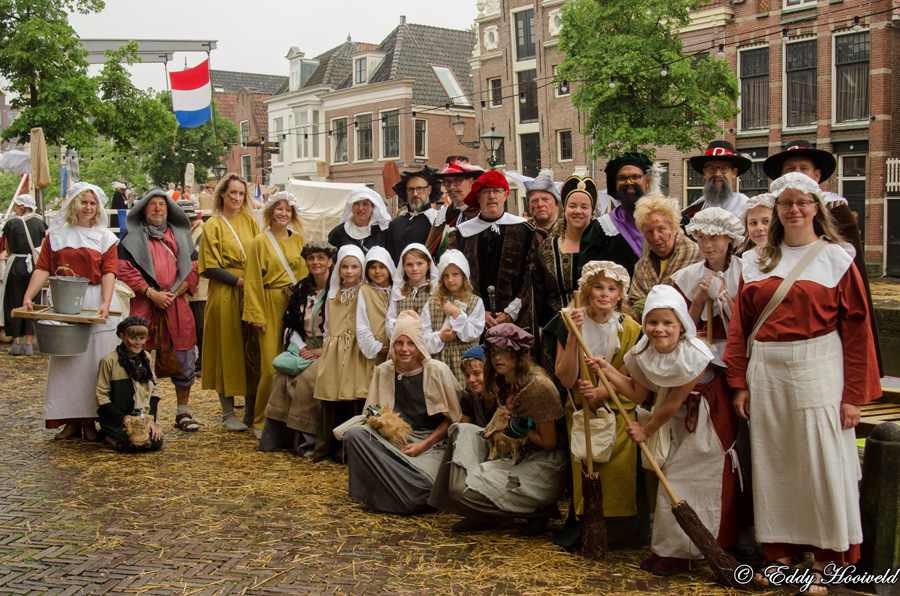 Bezoekers in d'Oude Stad